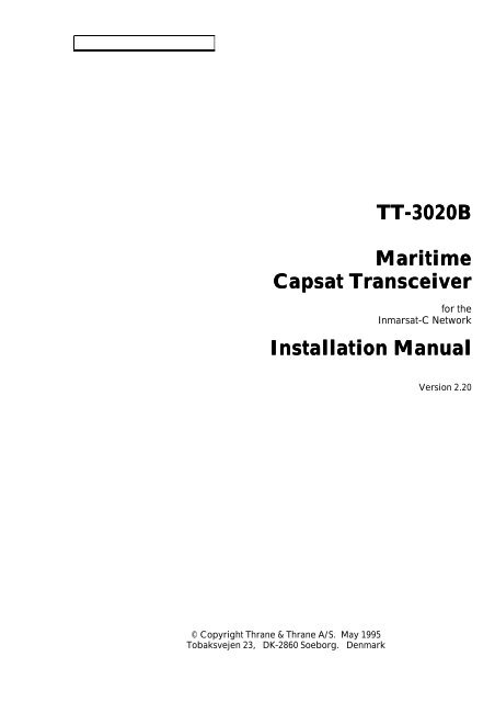 TT-3020B Installation Manual - Polaris-as.dk