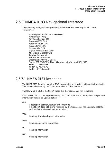 TT-3020B Installation Manual - Polaris-as.dk