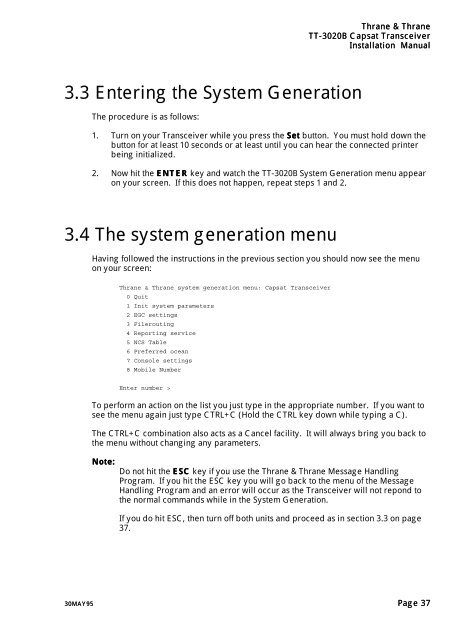 TT-3020B Installation Manual - Polaris-as.dk