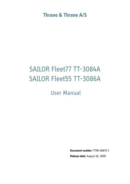 SAILOR TT-3084A Fleet 77 SAILOR TT-3086A Fleet 55 - Polaris-as.dk