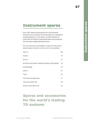 Instrument spares - ECA Service