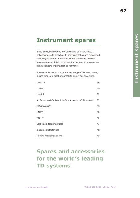 Instrument spares - ECA Service