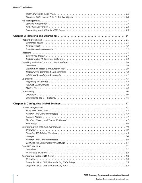 TT CME Gateway System Administration Manual - Trading ...