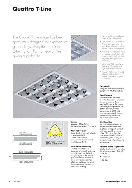 Quattro T-Line - THORN Lighting