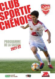 CS Chênois - Programme saison 2021-22