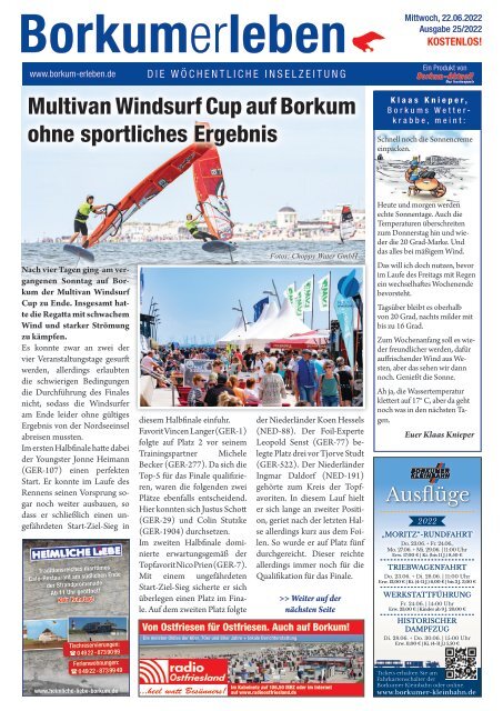 22.06.2022 / Borkumerleben - Die wöchentliche Inselzeitung