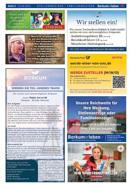 22.06.2022 / Borkumerleben - Die wöchentliche Inselzeitung