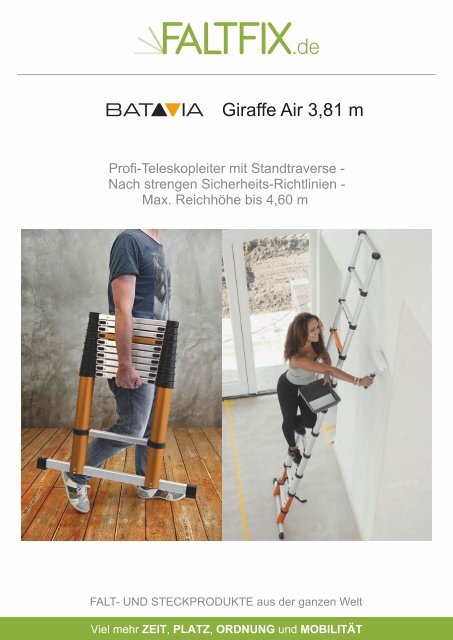 FALTFIX.de - Batavia Giraffe Air 3,81m Katalog 2023