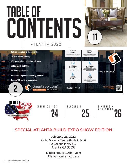 Construction Monthly Magazine | Atlanta 2022 Build Expo Show Edition