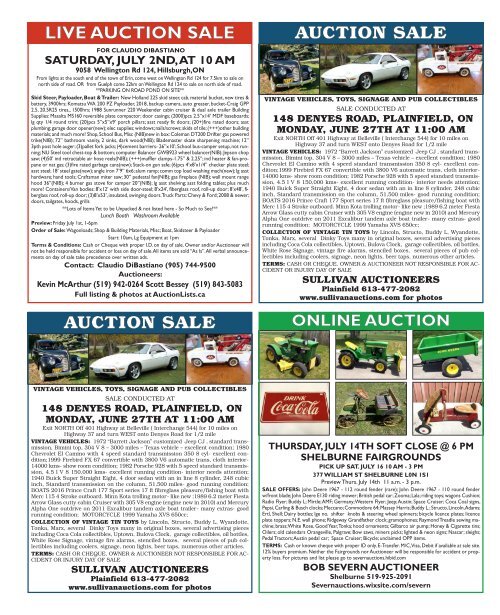 Woodbridge Advertiser/AuctionLists.ca - 2022-06-20