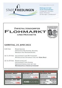 Amtliches Mitteilungsblatt Riedlingen 22.06.2022