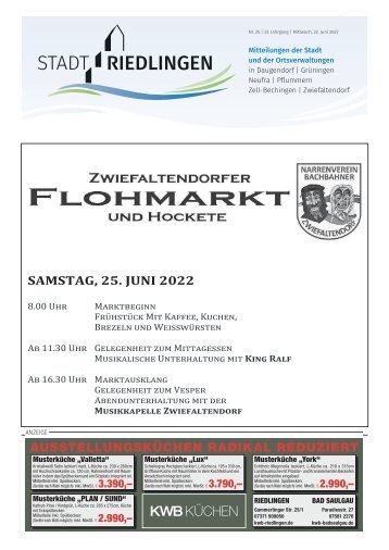 Amtliches Mitteilungsblatt Riedlingen 22.06.2022