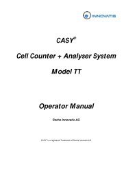 CASY® Cell Counter + Analyser System Model TT Operator Manual