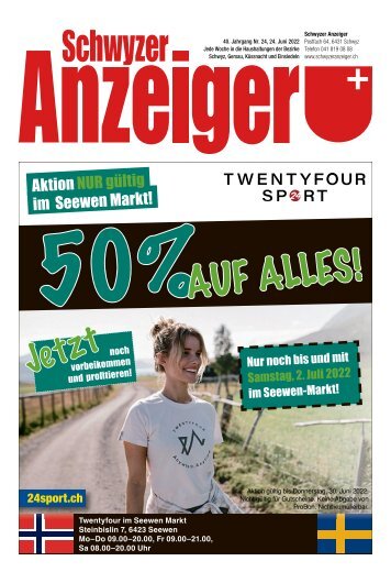 Schwyzer Anzeiger – Woche 25 – 24. Juni 2022