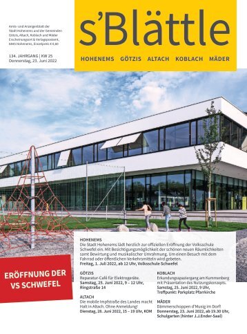 s'Blättle Nr. 25 - Do, 23. Juni 2022