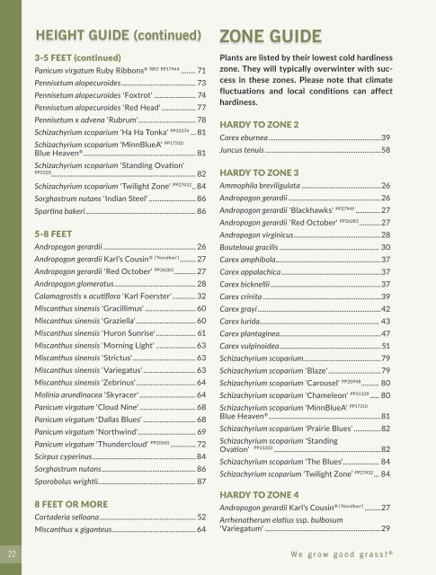 2022-2023 Hoffman Nursery Catalog of Grasses & Sedges