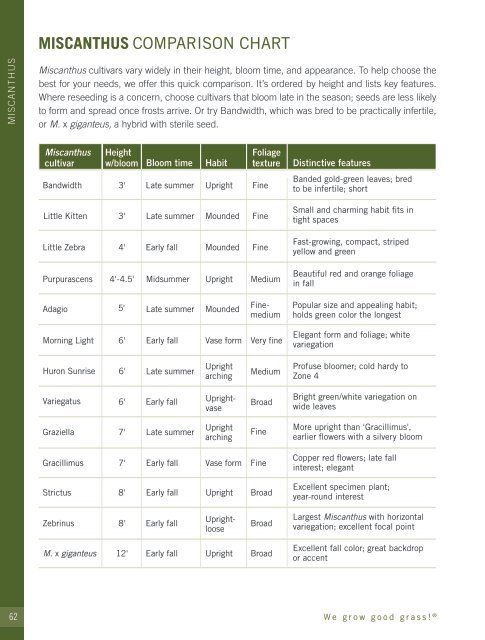 2022-2023 Hoffman Nursery Catalog of Grasses & Sedges