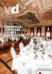 wd Sommer 2022 | Tagungen, Seminare, Events & Hochzeiten | Beilage