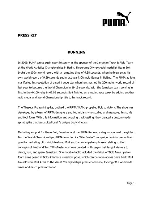 Running PDF download - About PUMA