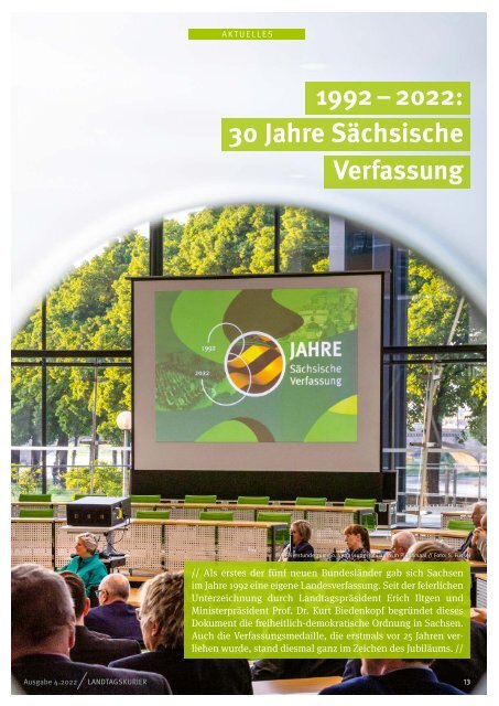 Landtagskurier, Ausgabe 4/22