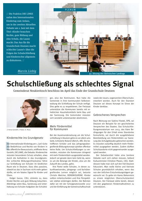Landtagskurier, Ausgabe 4/22