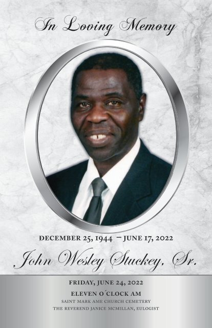 John Stuckey Memorial Program