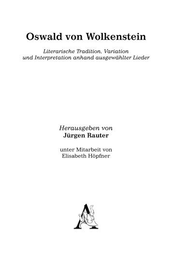 Oswald von Wolkenstein - Aracne Editrice