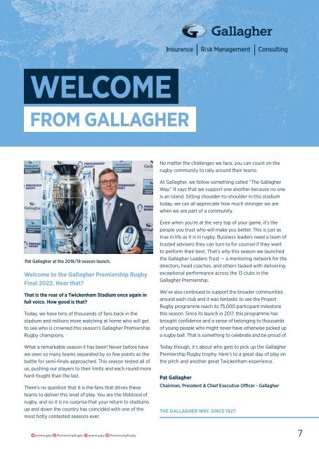 Gallagher Premiership Rugby FInal 2022