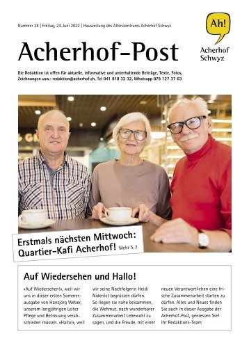 Acherhof-Post Nr. 38 | 24. Juni 2022