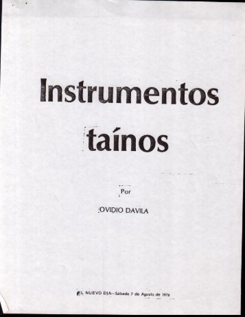 Instrumentos Tainos