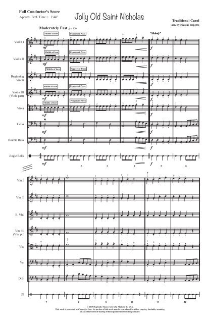 Jolly Old Saint Nicholas - Score &amp; Parts