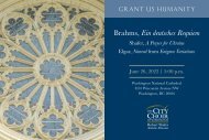 Grant us Humanity: Brahms, Ein deutsches Requiem Concert Program