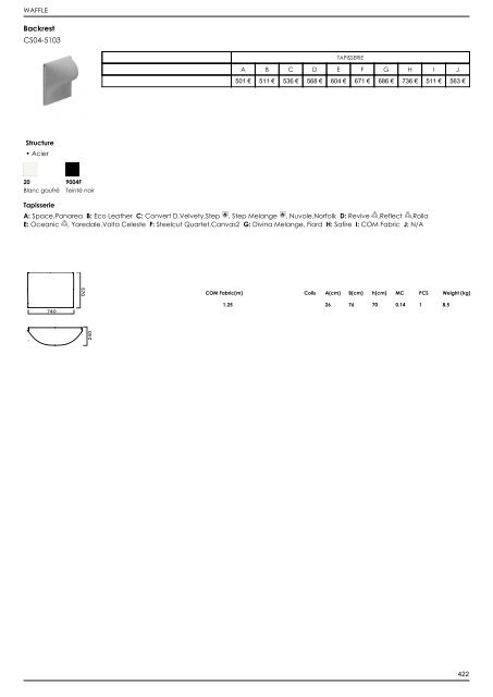 Liste de Prix Contract_FR_2022