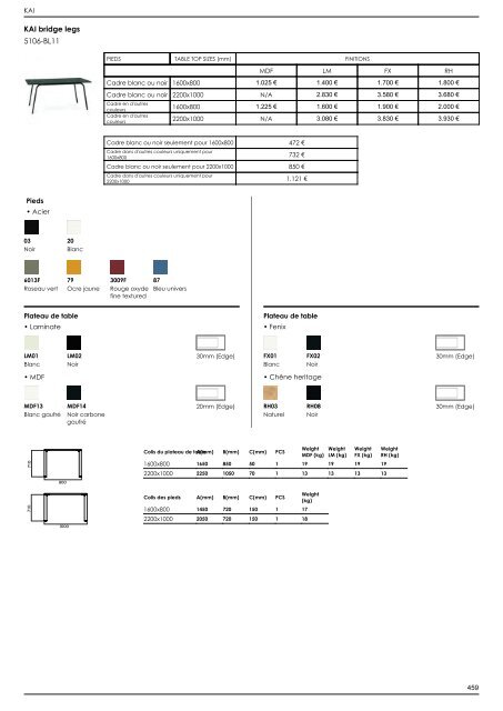 Liste de Prix Contract_FR_2022