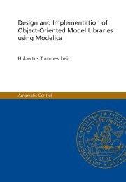 Design and Implementation of Object-Oriented ... - Automatic Control