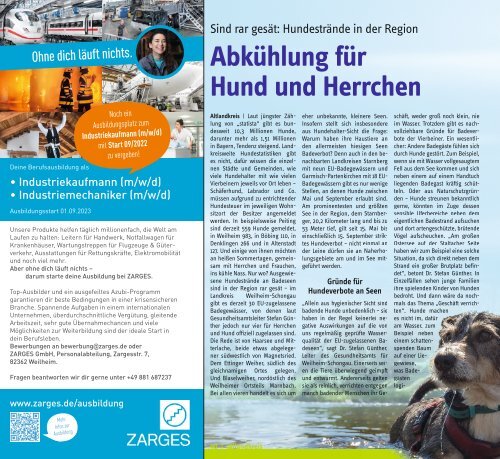 altlandkreis - Das Magazin für den westlichen Pfaffenwinkel - Ausgabe Juli/August 2022