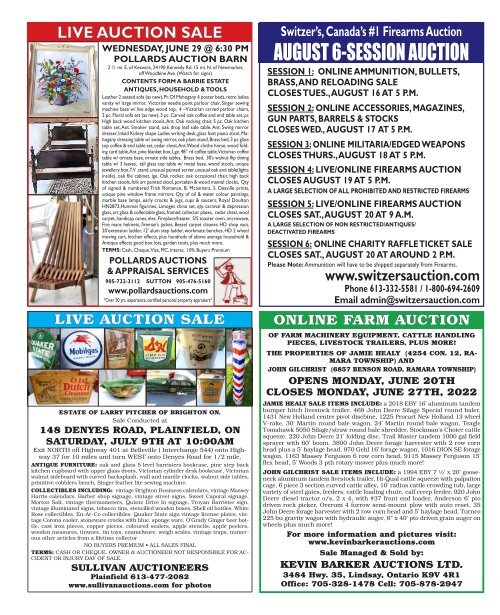 Woodbridge Advertiser/AuctionLists.ca - 2022-06-27