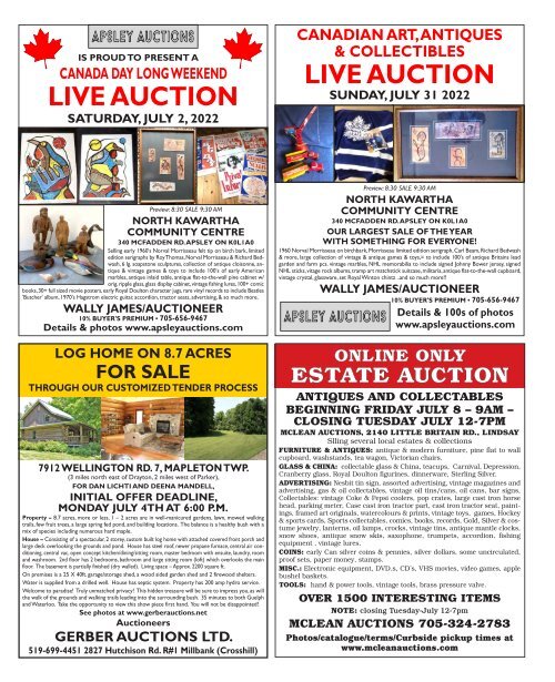 Woodbridge Advertiser/AuctionLists.ca - 2022-06-27