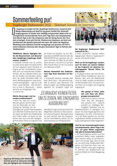 TRENDYone | Das Magazin – Augsburg – Juli 2022