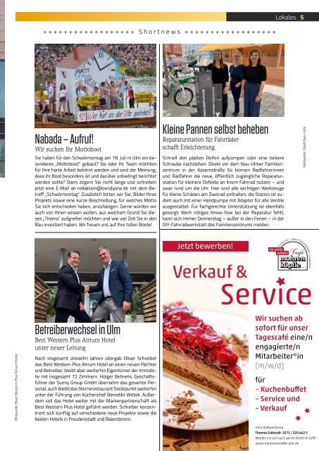 TRENDYone | Das Magazin – Ulm – Juli 2022