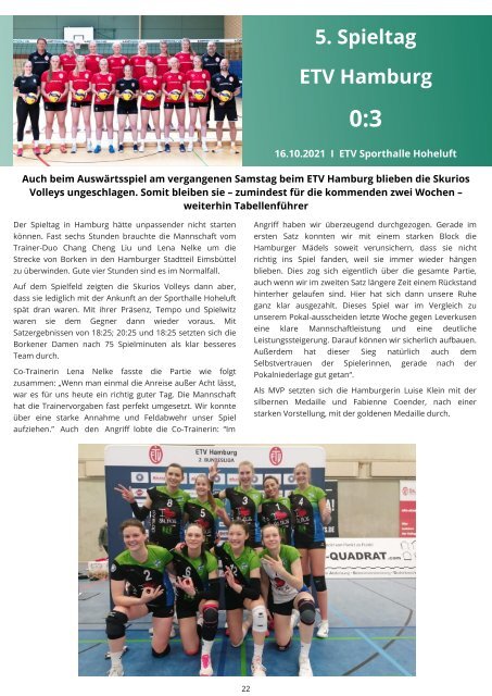 Skurios-Volleys Borken Saisonabschlussheft 2021-22 