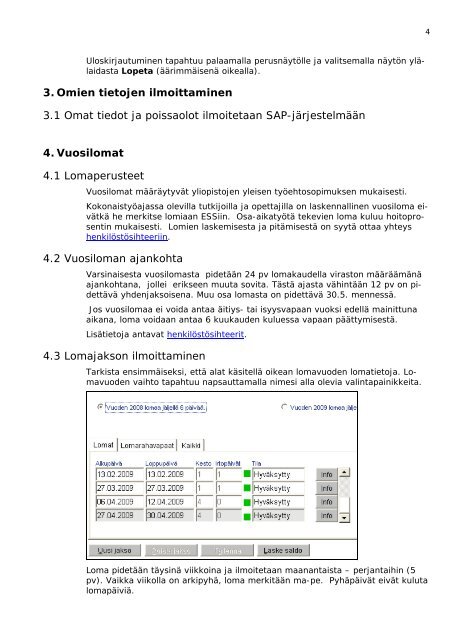 Personec F ESS sähköinen asiointi KÄYTTÖOHJE – 1.6.2011 - Oulu