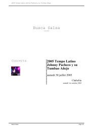 2005 Tempo Latino Johnny Pacheco y su Tumbao ... - Busca Salsa