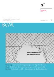 BeWL Heft 12 - Departement BWL - Universität Bern