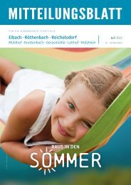 MItteilungsblatt Nürnberg-Eibach-Reichelsdorf-Röthenbach -Juli 2022