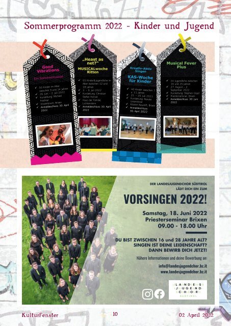 Kulturfenster Nr. 02|2022 - April 2022