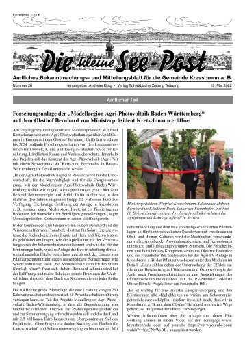 Die kleine See-Post 19.05.2022