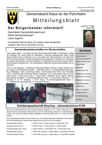 Dorfmobil - Fahrer gesucht! - Gemeinde Klaus an der Pyhrnbahn