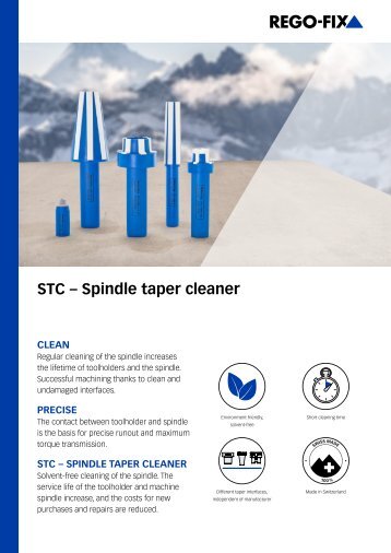 Spindle taper cleaner – STC Flyer ENGLISH