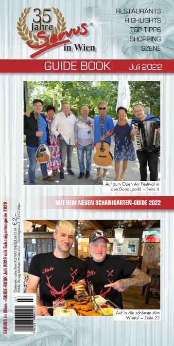 Servus in Wien - Juli 2022 - Guide Book und mitgebundenem Schani